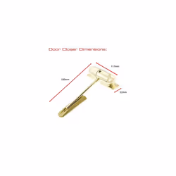 DCB209 DCB Brass, Surface Mounted, Spring Loaded Door Closer, White, Polished Chrome, Satin Chrome, Black