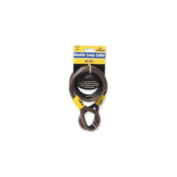 Sterling 122C 12mm x 2.1m Double Loop Vinyl Coated Multi-Stranded Braided Steel Cable with Self Coiling - Black