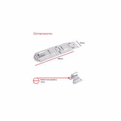 BHS190 Heavy Security Hasp and Staple Chrome 190mm
