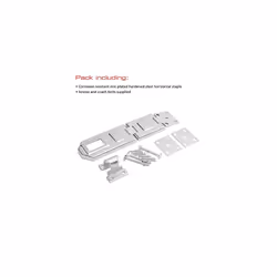 BHS190 Heavy Security Hasp and Staple Chrome 190mm