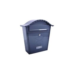Sterling MB01A Classic Wall Mounted Galvanised Steel Lockable Weatherproof Post Box-Anthracite RAL 7016-36x37x13cm, 36x37x13cm