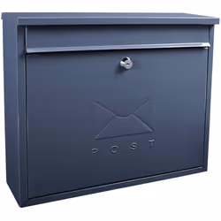 Sterling MB02A Anthracite Burg-Wächter Elegance Wall Mounted Galvanised Steel Lockable Weatherproof Post Box RAL 7016-36x31x ...