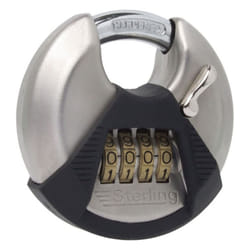 Sterling - High Security 4-Dial Combination Lock, Closed Shackle Disc Padlock - 70mm