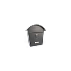 Sterling MB06BK Classic 2 Wall Mounted Galvanised Steel Lockable Weatherproof Post Box Black-36x38x13cm, Matt Black, 364x380x134mm