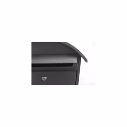 Sterling MB06BK Classic 2 Wall Mounted Galvanised Steel Lockable Weatherproof Post Box Black-36x38x13cm, Matt Black, 364x380x134mm