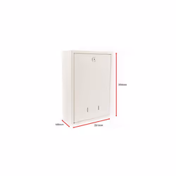 Burg-Wachter MB11 Forth Rear Access Gate & Wall Mounted Galvanised Steel Lockable Weatherproof Post Box - White - 25x35x10cm