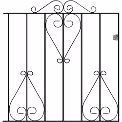 Classic Scroll Metal Garden Gate 914mm High - 914mm Gap X 914mm High