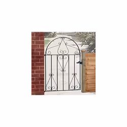 Classic Low Bow Top Metal Scroll Garden Gate - 991mm GAP X 1257mm High
