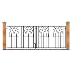 Abbey Modern Metal Driveway Garden Gates - 2385-2455mm GAP X 812mm High