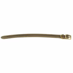 Timberwolf Leather Collar Sable 16mm X26-31cm