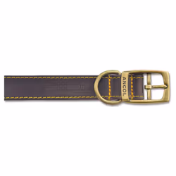 Timberwolf Leather Collar Sable 22mm X39-48cm