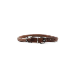 Heritage Leather Round Sewn Collar Chestnut 50-59cm Sz 7