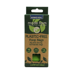 Ancol Made From Plastic Free Poo Bags 4 x Refill Strong Tie Handles