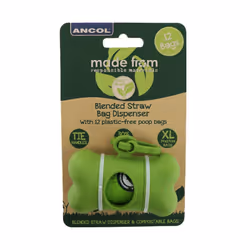 Ancol Zero Plastic Poop Bag Dispenser & Bags Strong Bags Tie Handle