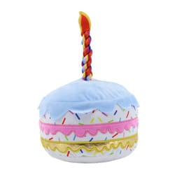 Ancol Pawty Sprinkle Cake Dog Toy Soft Squeaky Cuddly Interactive Pet Puppy Plushie