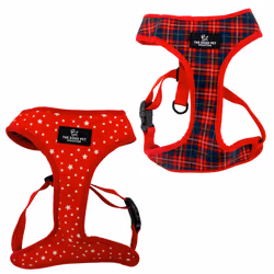 Ancol Tartan Star Reversible Dog Harness Soft Breathable Secure Fit Lightweight Pet Puppy Lead Large