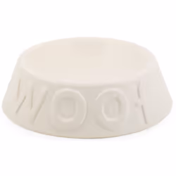 Ancol Ceramic Matt White Dog Feeding Bowl