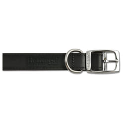 Heritage Leather Collar Black 16mm X26-31cm Sz 2