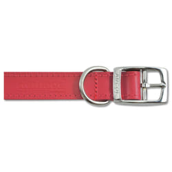 Heritage Leather Collar Red 16mm X28-36cm Sz 3