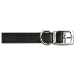 Heritage Leather Collar Black 25mm X55-63cm Sz 8