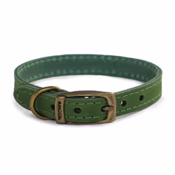 Timberwolf Leather Collar Green 55-63cm Size 8