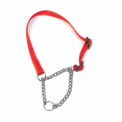 Heritage Nylon & Chain Check Collar Red 19mm X50-70cm Sz5-9