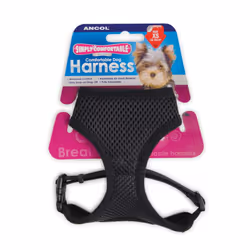 Comfort Mesh Dog Harness Black Small 34-45cm