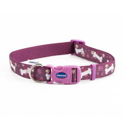 Fashion Adjustable Nylon Collar Purple Bone 45-70cm