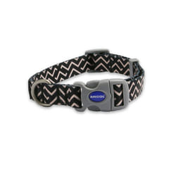 Ancol Zigzag Patterned Round Dog Collar Secure Fit Soft Comfortable Stylish Pet Puppy Leash Medium
