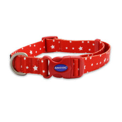 Ancol Star Patterned Round Dog Collar Secure Fit Soft Comfortable Stylish Pet Puppy Leash Large