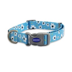Ancol Daisy Leaf Patterned Round Dog Collar Secure Fit Soft Comfortable Stylish Pet Puppy Leash Large