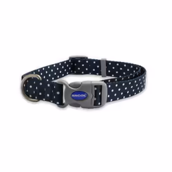 Ancol Polka Dot Patterned Round Dog Collar Secure Fit Soft Comfortable Stylish Pet Puppy Leash Large