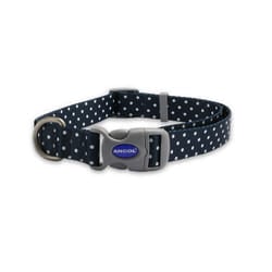 Ancol Polka Dot Patterned Round Dog Collar Secure Fit Soft Comfortable Stylish Pet Puppy Leash Large
