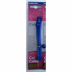 Ancol Blue Gloss reflective cat collar