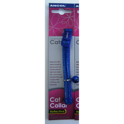Ancol Blue Gloss reflective cat collar