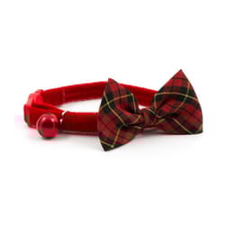 Safety Buckle Cat Collar Vintage Bow Tartan