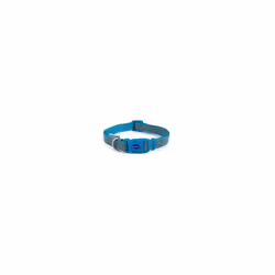 Fashion Nylon Adjustable Collar Blue Paw 30-50cm Sz2-5