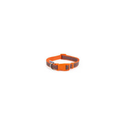 Fashion Nylon Adjustable Collar Orange Bone 30-50cm Sz2-5