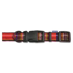 Indulgence Nylon Adjustable Collar Tartan Red 20-30cm Sz 1-2