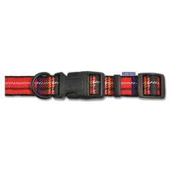 Indulgence Nylon Adjustable Collar Tartan Red 30-50cm Sz 2-5