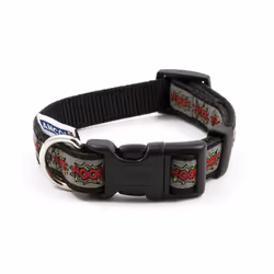 Indulgence Nylon Adjustable Collar Grey Woof 20-30cm Sz 1-2