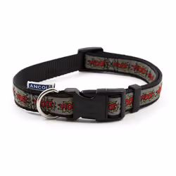 Indulgence Nylon Adjustable Collar Grey Woof 30-50cm Sz 2-5