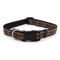 Indulgence Nylon Adjustable Collar Grey Woof 45-70cm Sz 5-9