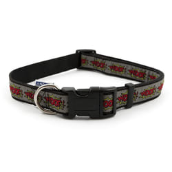 Indulgence Nylon Adjustable Collar Grey Woof 45-70cm Sz 5-9