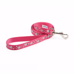 Fashion Nylon Lead Pink Reflective Hearts 19mm X1m