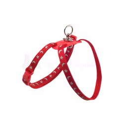 Nylon Harness Figure 8 Moon & Stars Red