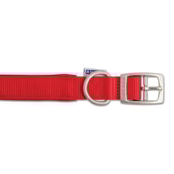 Heritage Nylon Padded Collar Red 25mm X45-54cm Sz 6