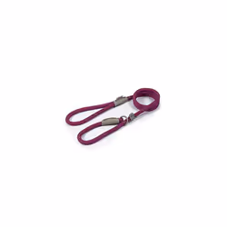 Ancol Viva Reflective Rope and Real Leather Slip Lead. 120x 1cm. PURPLE