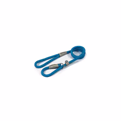 Viva Reflective Rope and Real Leather Slip Lead 150 x 1.2cm BLUE