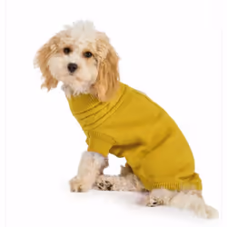 Ancol Pet Products Muddy Paws Cable Knit Dog Sweater - Large, Mustard
